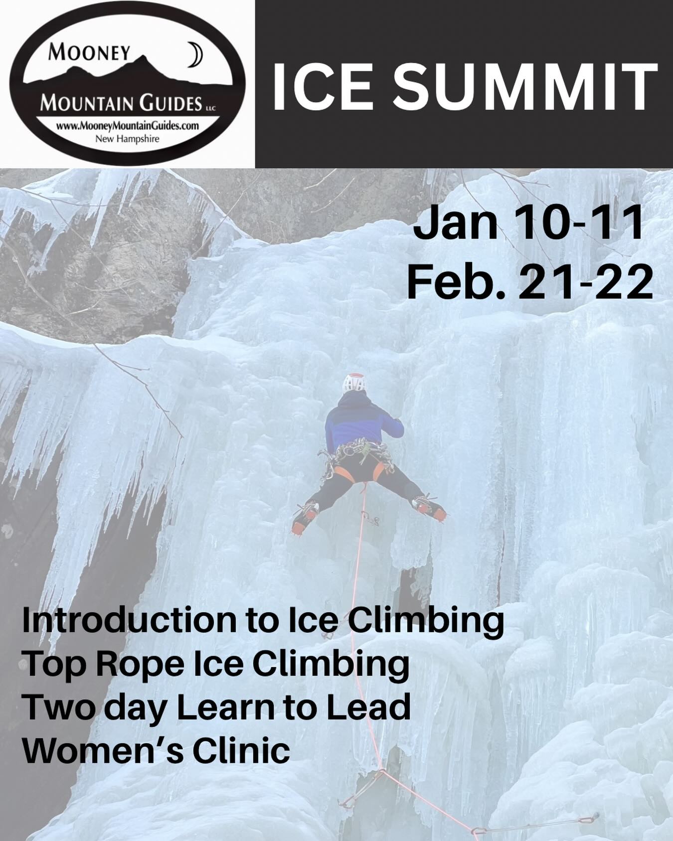 Space available. 
Professionally trained and certified instructors led by @amga1979 / @ifmgaofficial Mountain Guide @alextmtnguide 

Gear rentals. 
Winter is here. 
#iceclimbing 
#whitemountainsnh 
#climb
#seekqualifiedinstruction 
#sendit 
#slappingthealpinechains